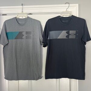 Men's Graphic Under Armour T-Shirt Set - Gray and Black